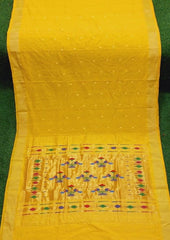 HANDLOOM COTTON PAITHANI SAREE WITH fancyPALLU