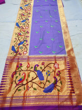 Pure silk handloom half all over brocade paithani saree