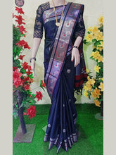 Peacock border paithani soft sico silk saree