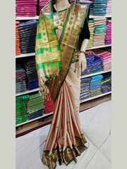 Muniya brocket paithani soft sico Silk sarees