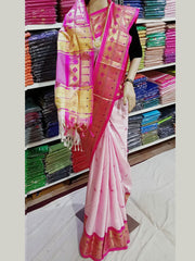 Muniya brocket paithani soft sico Silk sarees