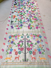 Pure silk handloom all over design brocade paithani saree