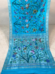 Pure Silk Handloom All Over Design Brocade Paithani Saree