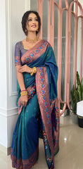 Latest Peacock Border Brocade Paithani Saree