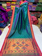 Semi Silk Double Pallu Yeola Paithani saree