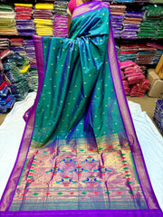 Semi Silk Double Pallu Yeola Paithani saree