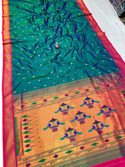 Semi Silk Double Pallu Yeola Paithani saree