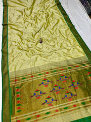 Semi Silk Double Pallu Yeola Paithani saree
