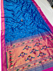 Semi Silk Double Pallu Yeola Paithani saree