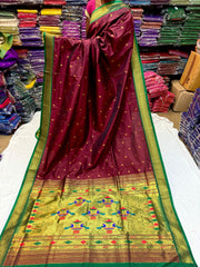 Yeola Double Pallu Semi Paithani saree