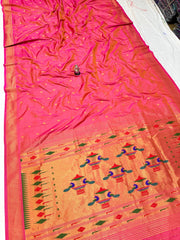 Yeola Double Pallu Semi Paithani saree