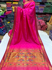 Yeola Double Pallu Semi Paithani saree