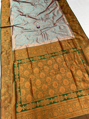 Pure Kajal Kanjiwaram Paithani Saree