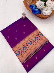Latest Peacock Border Brocade Paithani Saree