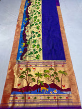 Pure silk handloom half all over brocade paithani saree