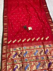 Pure silk maharani yeola Handloom paithani and 30 mor padar paithani pure silk