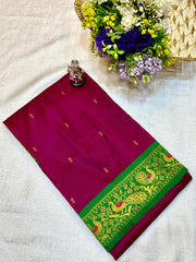 Half Silk Peshwai Paithani Saree